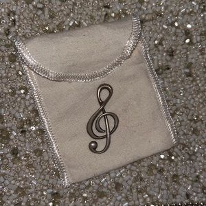 Retired James Avery Treble Clef Pendant